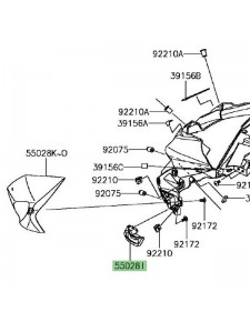 Support clignotant gauche Kawasaki Z800 (2013-2016) | Réf. 550280429