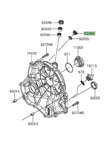 Bouchon aluminium 12x9.1 carter d'embrayage Kawasaki 920660131 | Moto Shop 35