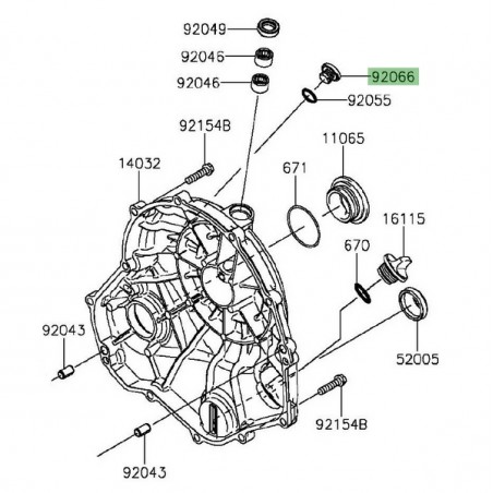 Bouchon aluminium 12x9.1 carter d'embrayage Kawasaki 920660131 | Moto Shop 35