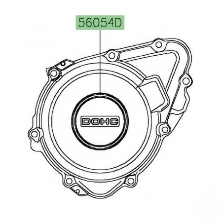 Autocollant "DOHC" carter d'alternateur Kawasaki Z900RS Café (2018-2021) | Réf. 560542418