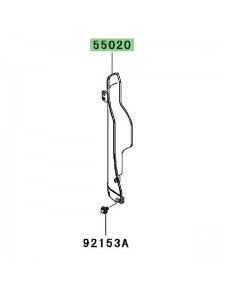 Protection de fourche gauche blanche Kawasaki 550200334RZ | Moto Shop 35