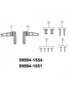 Crochets et kit support pour bagages Kawasaki Z650RS (2022-2024) | Réf. 999941851