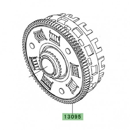 Cloche d'embrayage Kawasaki 130950066 | Moto Shop 35