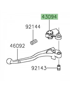 Molette de réglage levier d'embrayage Kawasaki 430940009 | Moto Shop 35