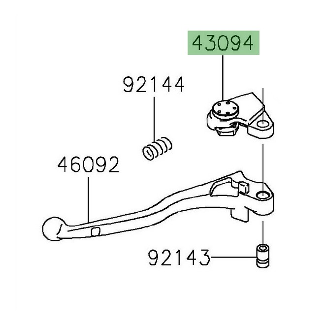 Molette de réglage levier d'embrayage Kawasaki 430940009 | Moto Shop 35