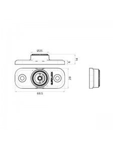 Rectangle plat 2 trous Quad Lock QLP-360-F2H | Moto Shop 35