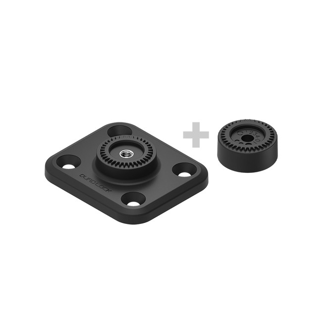 Rectangle plat 4 trous Quad Lock QLP-360-F4H | Moto Shop 35
