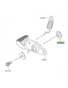 Rondelle 15.3x24x1 d'origine Kawasaki 92022326 | Moto Shop 35