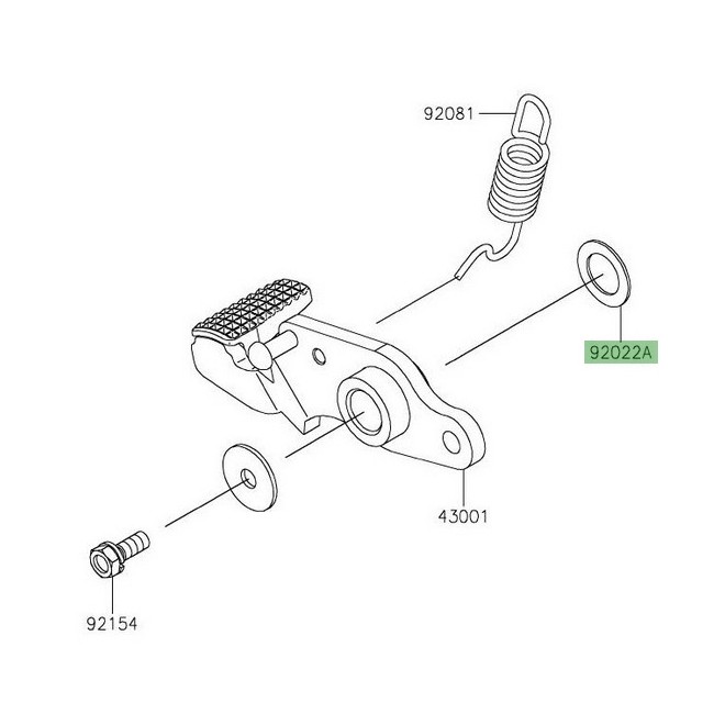 Rondelle 15.3x24x1 d'origine Kawasaki 92022326 | Moto Shop 35