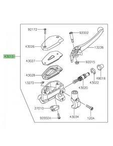 Maitre cylindre de frein avant d'origine Kawasaki 430150601 | Moto Shop 35