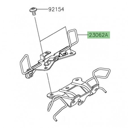 Patte supérieure support optique avant Kawasaki Z650 (2020-2024) | Réf. 230621256