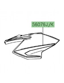 Autocollant latéraux tête de fourche Kawasaki Z650 Vert (51P) ou Blanc (68N) (2022) | Moto Shop 35