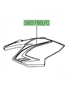 Autocollant latéraux tête de fourche Kawasaki Z650 Noir (660) (2022) | Moto Shop 35
