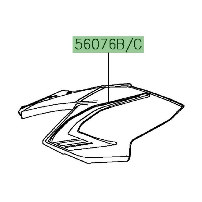 Autocollant latéraux tête de fourche Kawasaki Z650 Noir (660) (2022) | Moto Shop 35