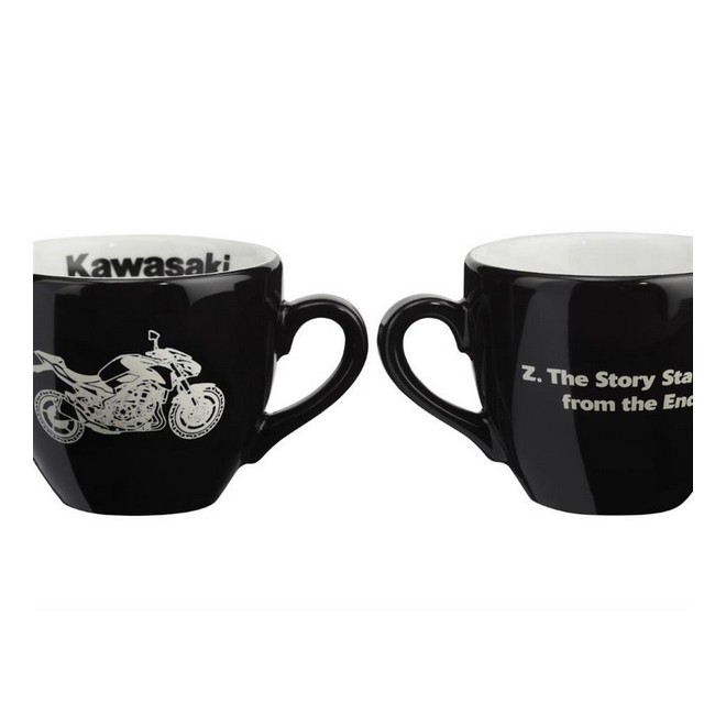 Lot de deux tasses à café en porcelaine Kawasaki "Z 50th Anniversaire" Réf. 128SEU22100U | Moto Shop 35