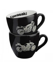Lot de deux tasses à café en porcelaine Kawasaki "Z 50th Anniversaire" Réf. 128SEU22100U | Moto Shop 35