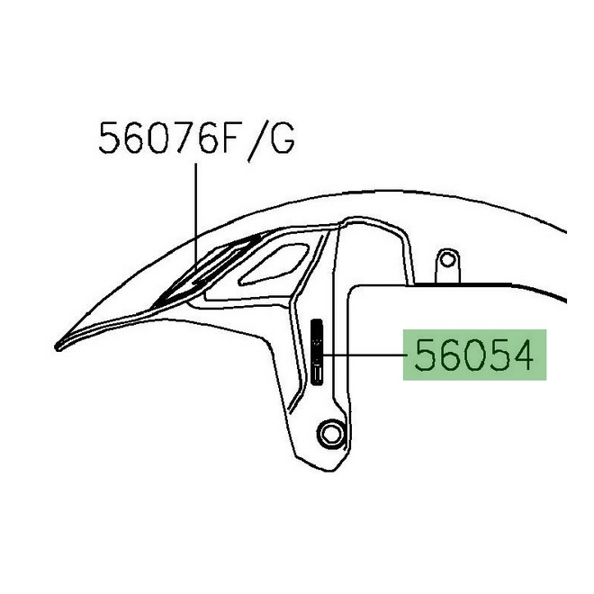 Autocollant "ABS" Garde-boue avant Kawasaki Z650 (2022) | Moto Shop 35