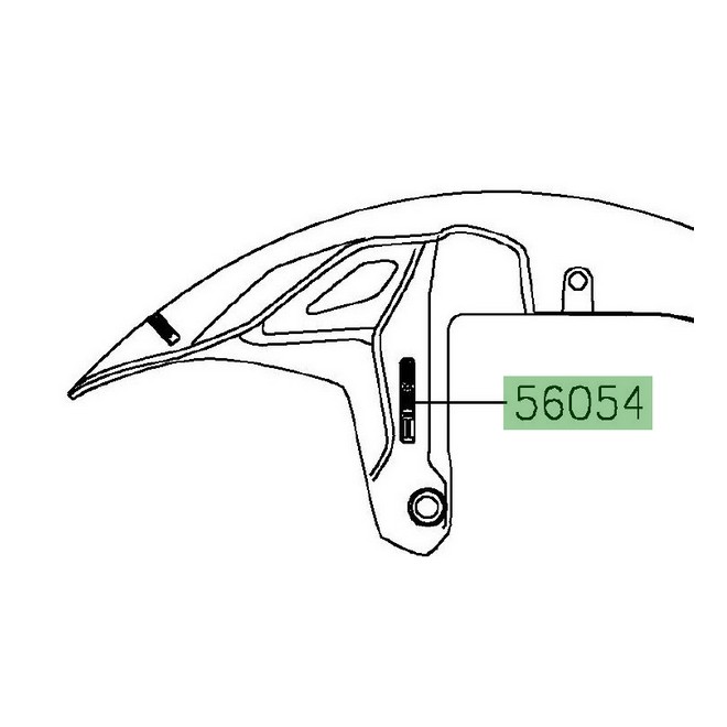 Autocollant "ABS" Garde-boue avant Kawasaki Z650 50th Anniversary (2022) | Moto Shop 35