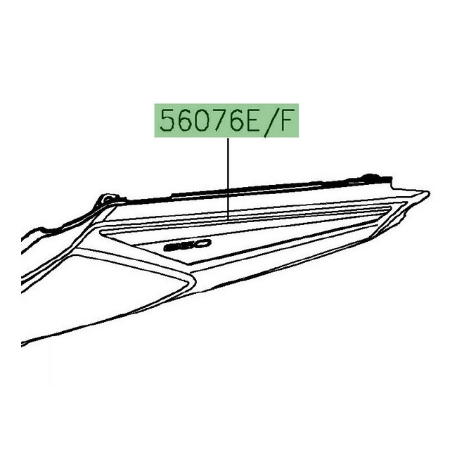 Autocollant décoratif coque arrière Kawasaki Z650 50th anniversaire (2022) | Moto Shop 35