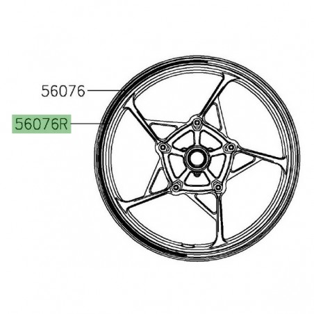 Liserè de jante "Z650" Kawasaki Z650 (2022) | Réf. 560763763 - 560763744