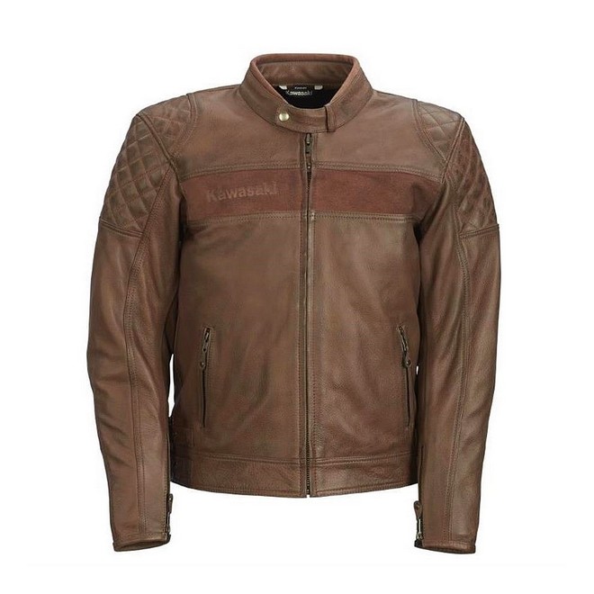 Blouson cuir marron homme RST Brandish Kawasaki | Moto Shop 35