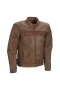 Blouson cuir marron homme RST Brandish Kawasaki