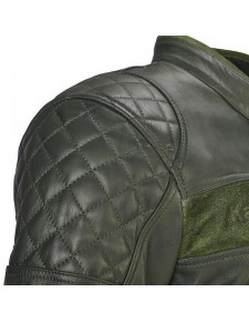 Blouson cuir vert olive homme RST Brandish Kawasaki | Moto Shop 35