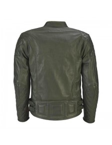 Blouson cuir vert olive homme RST Brandish Kawasaki | Moto Shop 35