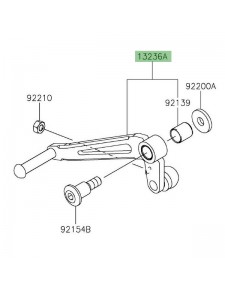 Sélecteur de vitesse Kawasaki Ninja 1000SX (2020-2024) | Réf. 132360841