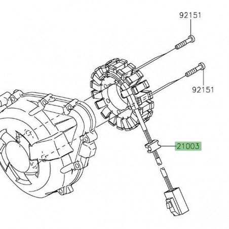 Alternateur d'origine Kawasaki 210030198 | Moto Shop 35