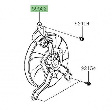 Ventilateur d'origine Kawasaki 595020638 | Moto Shop 35