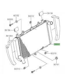 Radiateur Kawasaki Ninja 1000SX (2020-2021) | Réf. 390610794