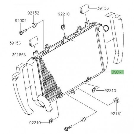 Radiateur Kawasaki Ninja 1000SX (2020-2021) | Réf. 390610794