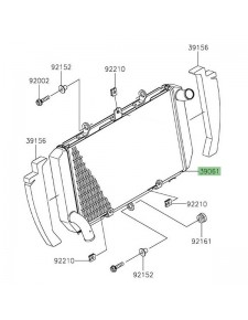 Radiateur d'origine Kawasaki Ninja 1000SX (2022-2024) | Réf. 390610852