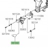 Autocollant platine repose-pieds avant Kawasaki Ninja 1000SX (2020-2024)