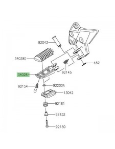 Repose-pied avant gauche Kawasaki Ninja 1000SX (2020-2024) | Réf. 340280352