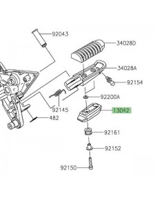 Masselotte repose-pied Kawasaki 130420773 | Moto Shop 35