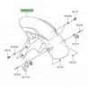 Garde-boue avant peint Kawasaki Ninja 1000SX (2020-2024)