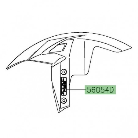 Autocollants "KRT ABS" garde-boue avant Kawasaki Ninja 1000SX (2020-2022) | Moto Shop 35