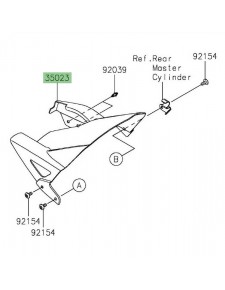 Garde-boue arrière Kawasaki 350230424