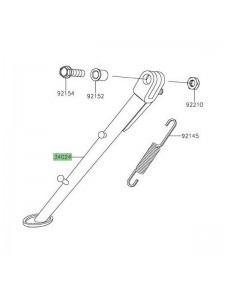 Béquille latérale Kawasaki 34024012318R | Moto Shop 35