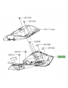 Passage de roue arrière Kawasaki Ninja 1000SX (2020-2024) | Réf. 350230467