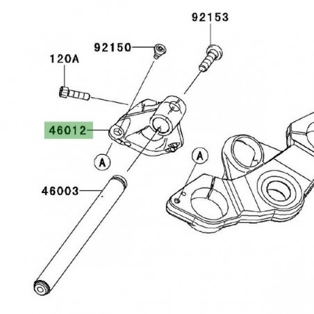 Support demi-guidon gauche Kawasaki Ninja 1000SX (2020-2024) | Réf. 46012009018R