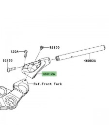 Support demi-guidon droit Kawasaki Ninja 1000SX (2020-2024) | Réf. 46012009118R