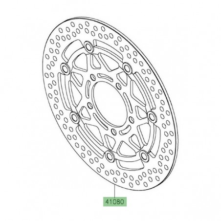 Disque de frein avant Kawasaki Ninja 1000SX (2020-2024) | Réf. 4108007145C