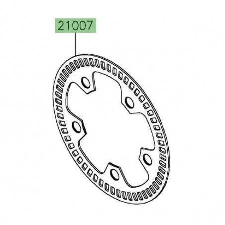 Cible ABS avant d'origine Kawasaki 210070701 | Moto Shop 35