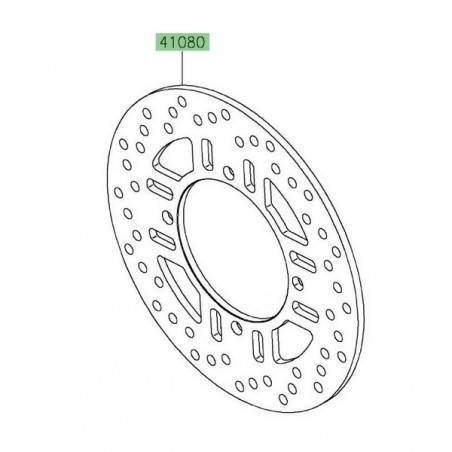 Disque de frein arrière d'origine Kawasaki 410800647 | Moto Shop 35