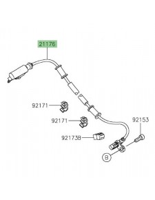 Câble ABS arrière Kawasaki Ninja 1000SX (2020-2024) | Moto Shop 35