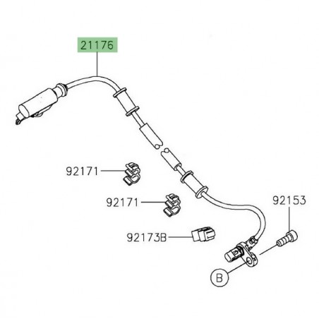 Câble ABS arrière Kawasaki Ninja 1000SX (2020-2024) | Moto Shop 35