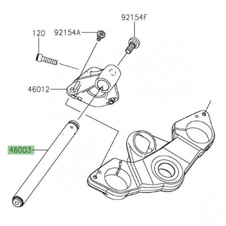 Demi-guidon gauche Kawasaki Ninja 1000SX (2020-2024) | Réf. 460030764